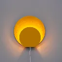 Wall light 'Delta' in lacquered steel (golden yellow)