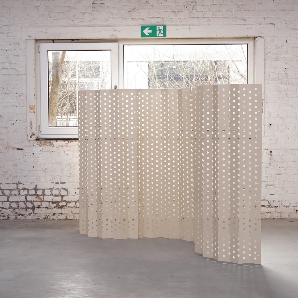 Room divider 'Yser' (light ivory)