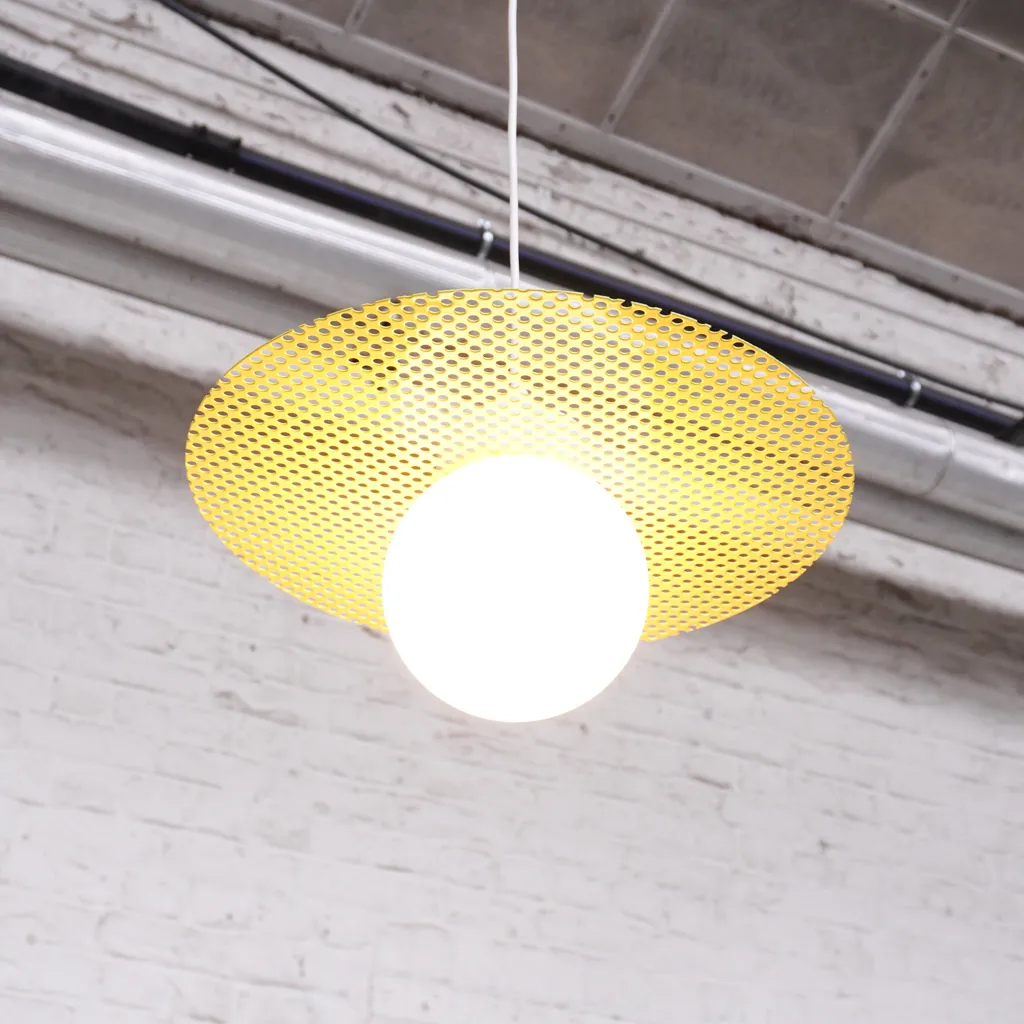 Wall or hanging light 'Schuman' D6 (sulfur yellow)