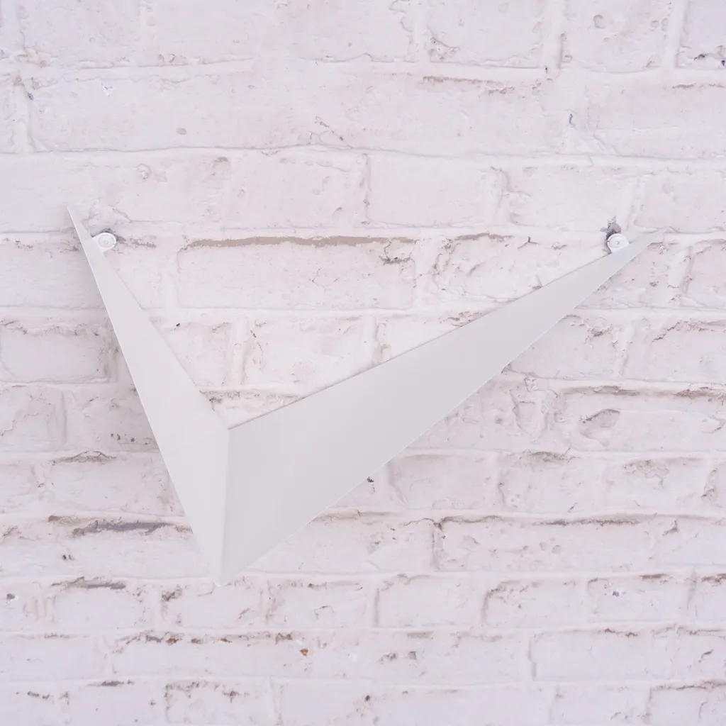 [Heysel Left pure white] Shelf 'Heysel' (long leg left)