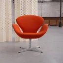 'Swan' chair by Arne Jacobsen for Fritz Hansen (orange)