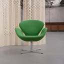 'Swan' chair by Arne Jacobsen for Fritz Hansen (green)
