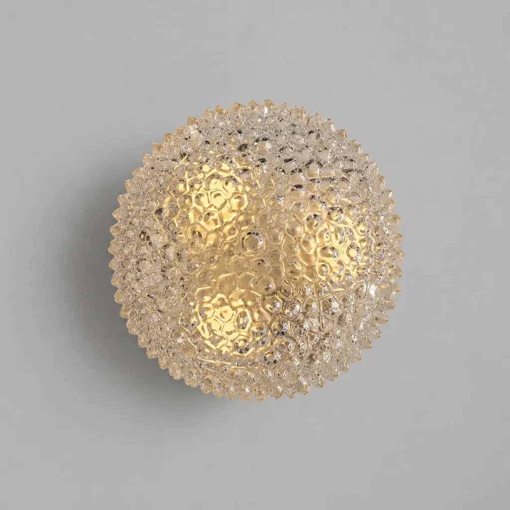 Bubble glass wall or ceiling light by Helena Tynell for Glashutte Limburg ca. 1970